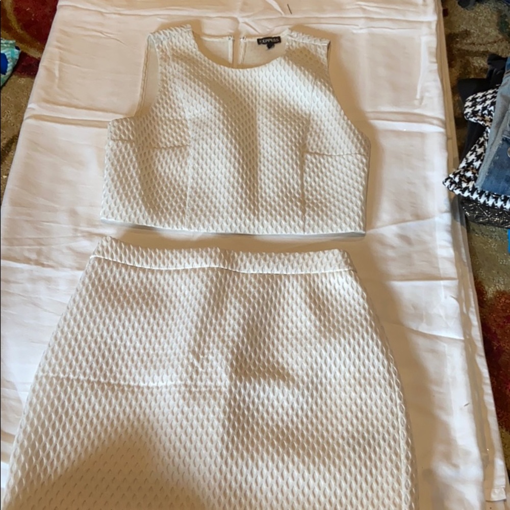 Crop top and skirt